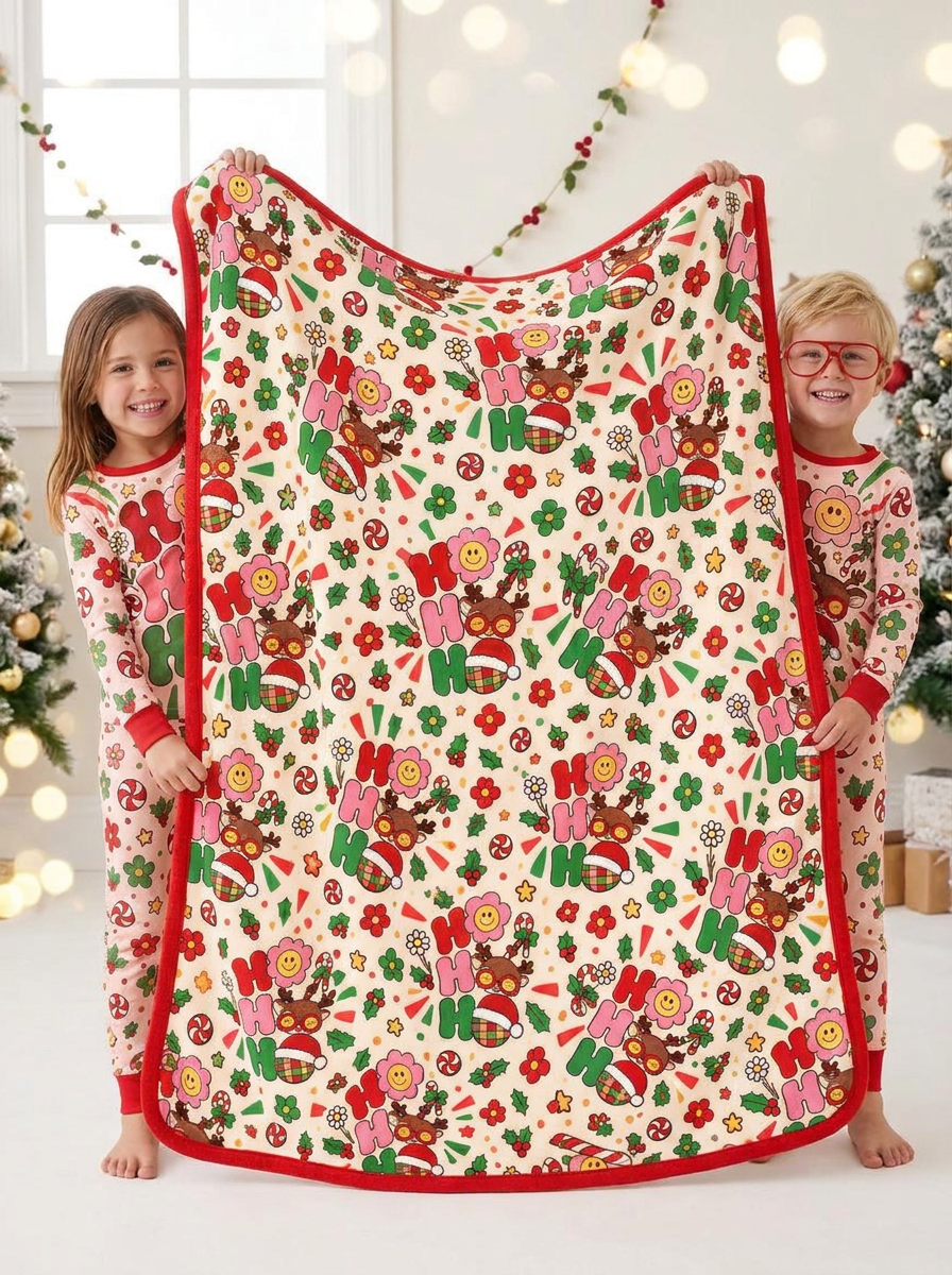 Ho Ho Ho Holiday Bamboo Blanket