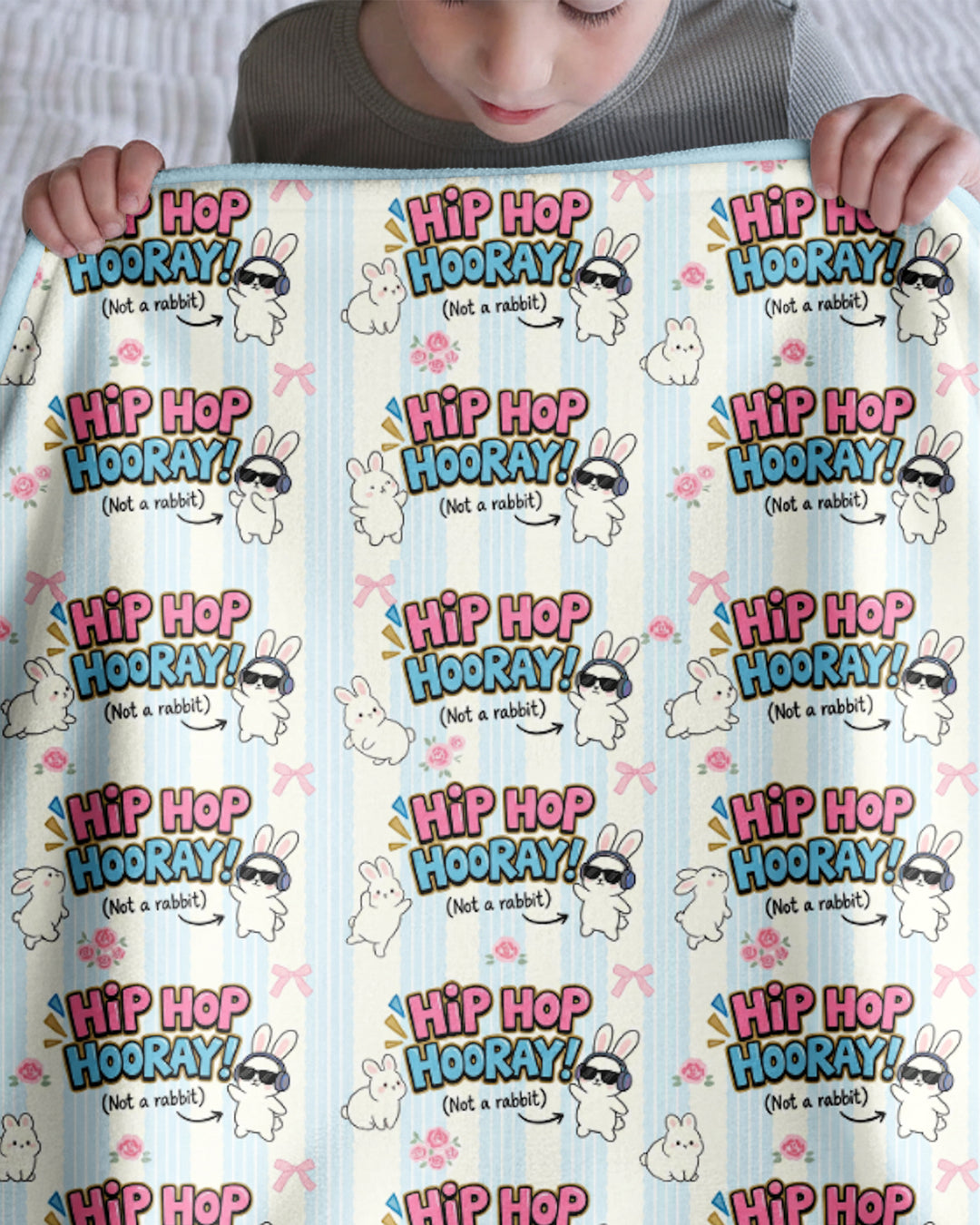 Hip Hop Bunny Bamboo Blanket
