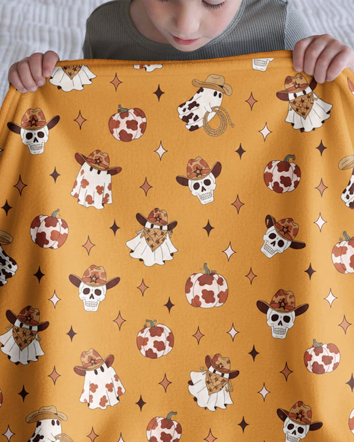 Howdy Spooky Cowboy Bamboo Blanket