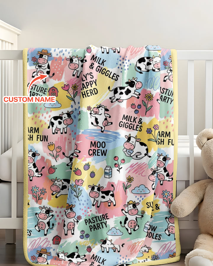 Custom Name Can’t Keep Us In The Barn Bamboo Blanket
