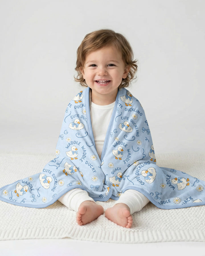 Happy Ducky Day Bamboo Blanket