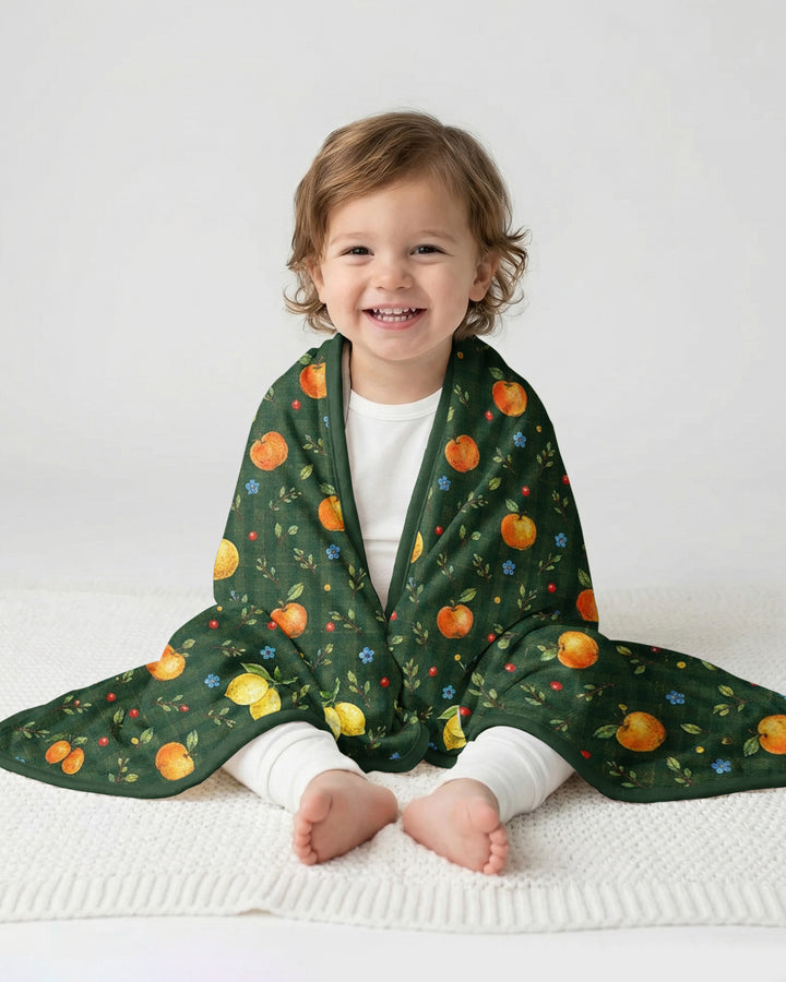 Forest Orange Bamboo Blanket