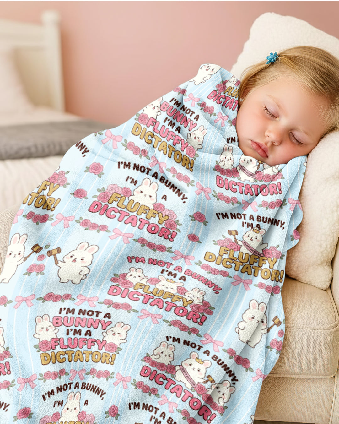 Bossy Bunny Bamboo Blanket