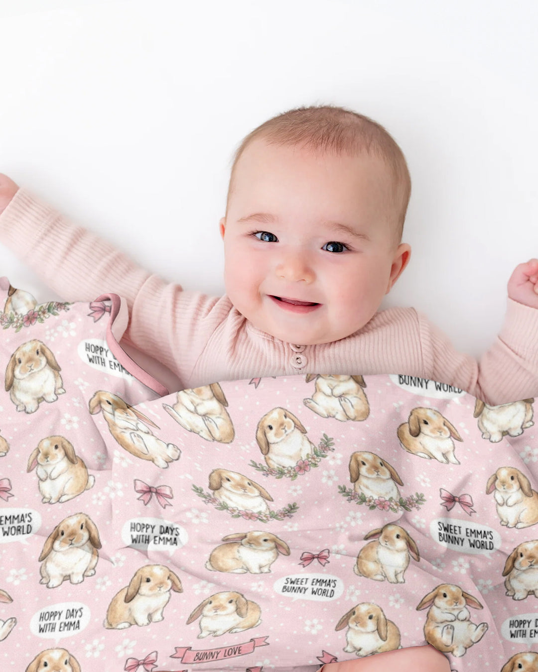 Sweet Bunny Worlds Bamboo Blanket