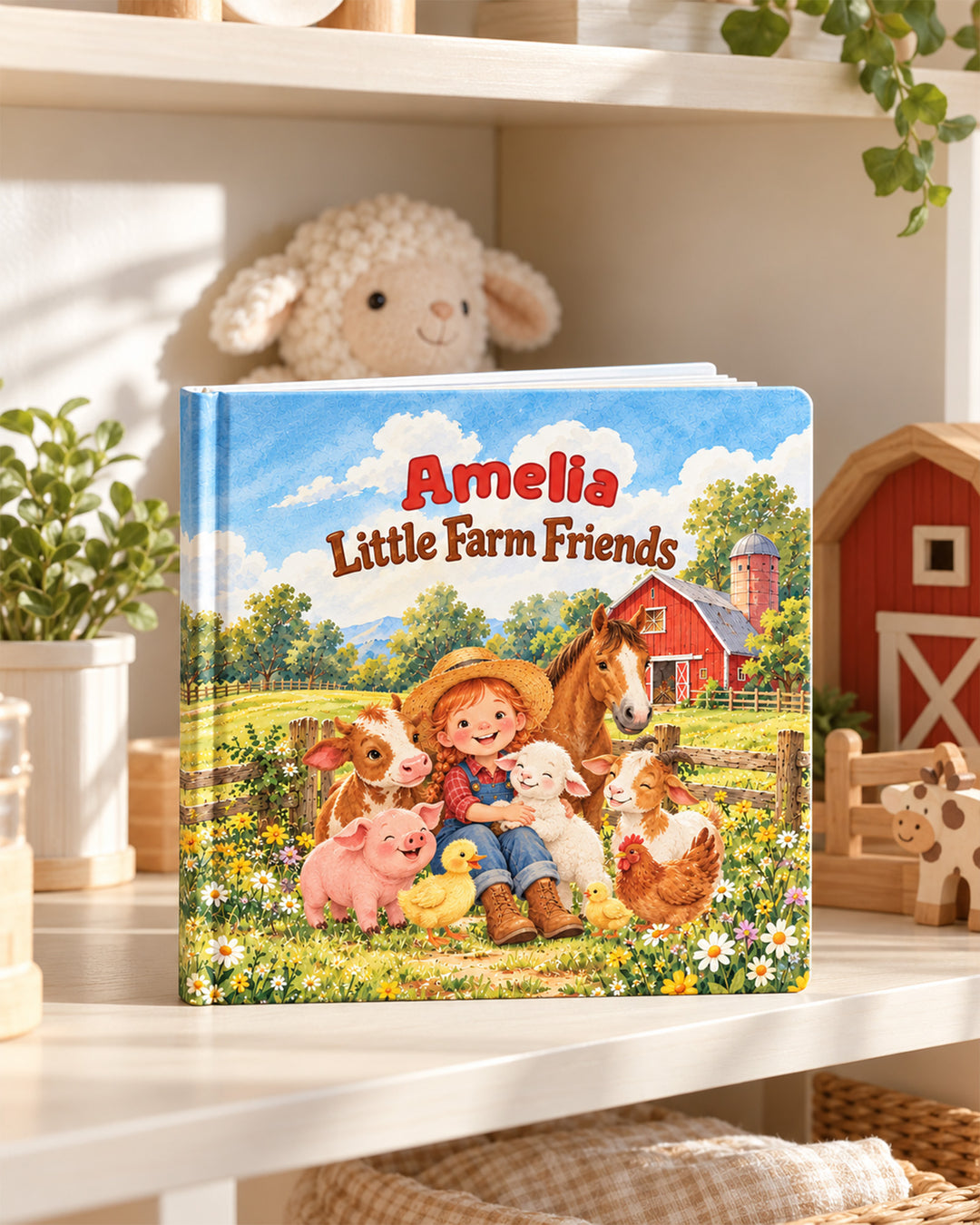 Personalized Children's Storybook About Farm Animals | Custom Name Bedtime Barnyard Story for Boy or Girl