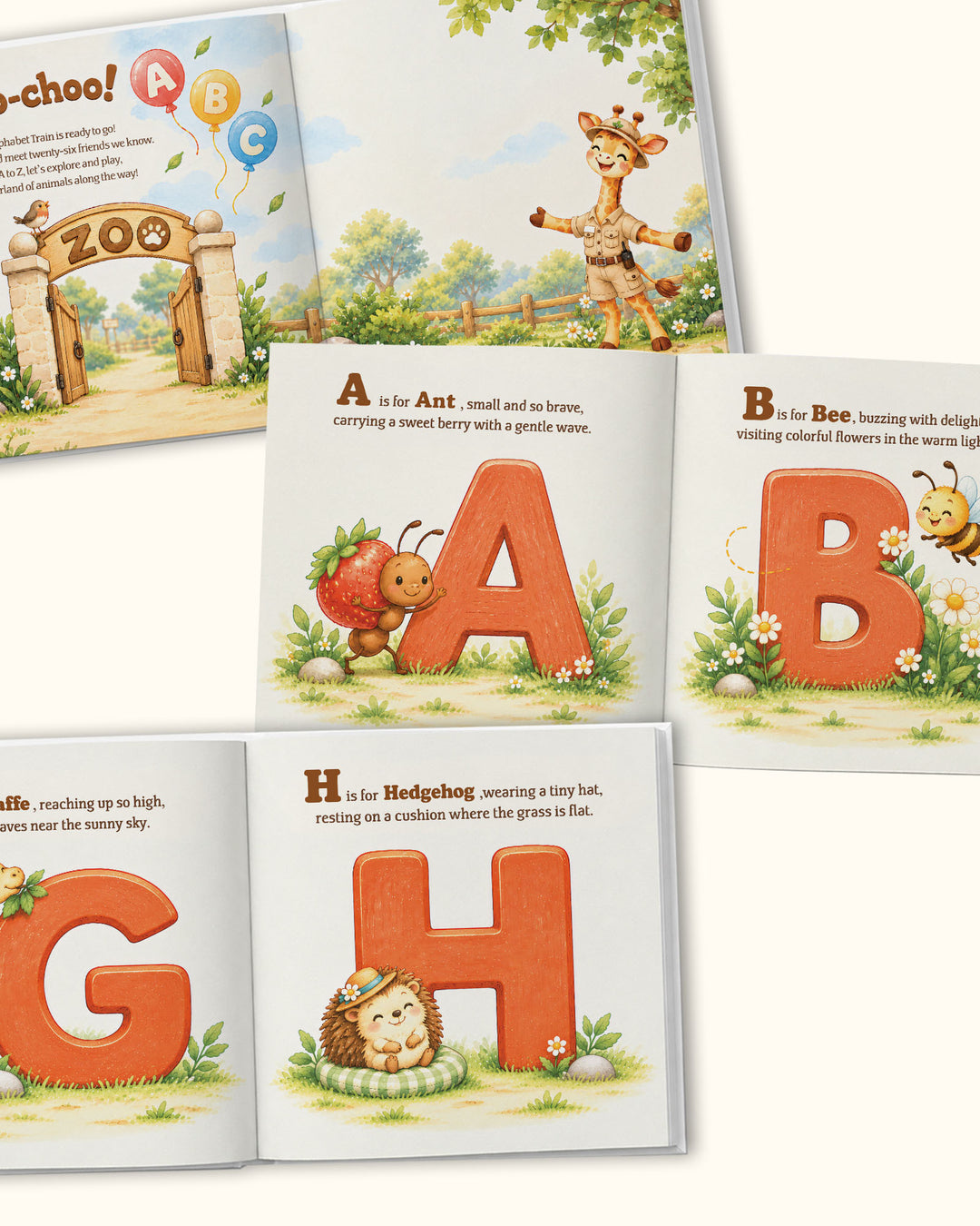 Personalized Alphabet Zoo Book - Custom Name Children's Storybook