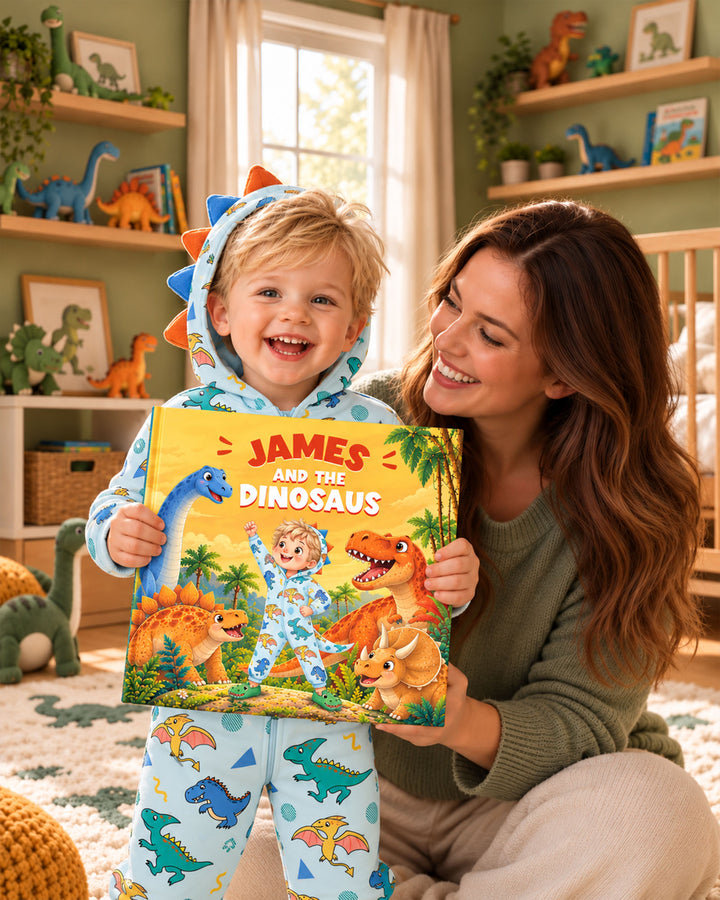 Personalized Dinosaur Storybook with Name | Birthday Gift for Boys & Girls