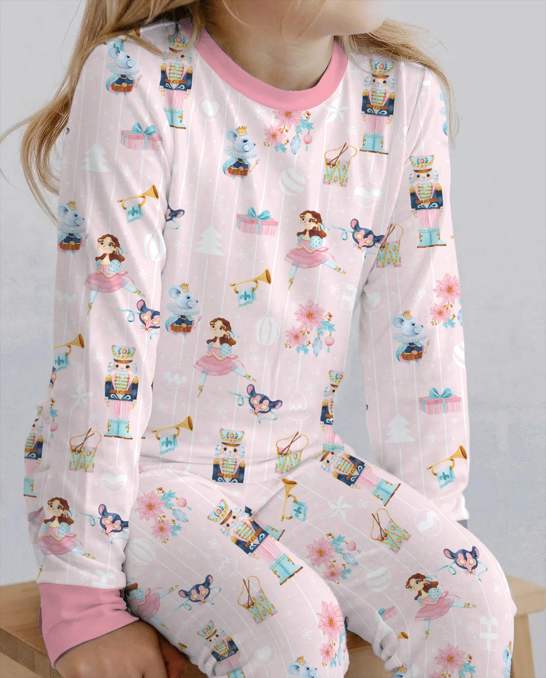 Sugar Plum Nutcracker Ballet Bamboo Two Piece Long Sleeve Pajama Set