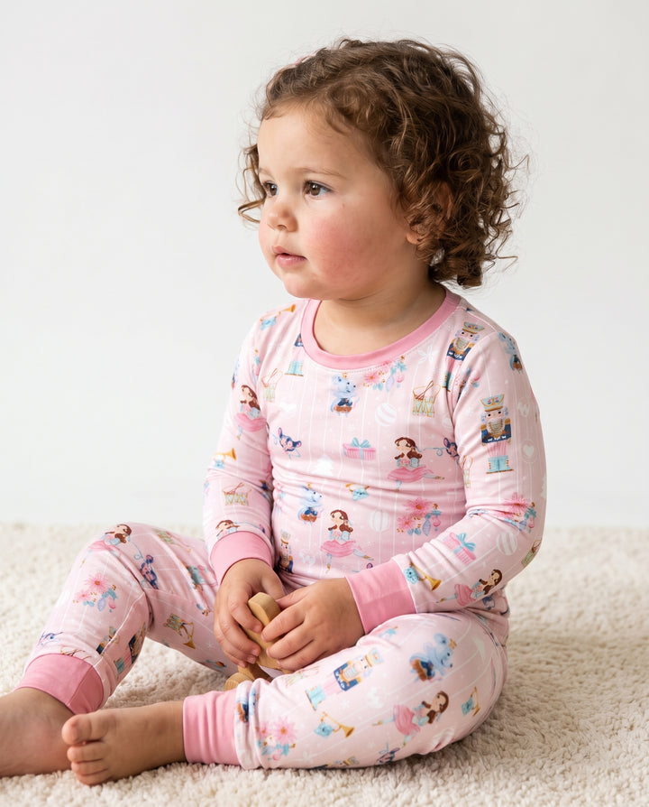 Sugar Plum Nutcracker Ballet Bamboo Two Piece Long Sleeve Pajama Set