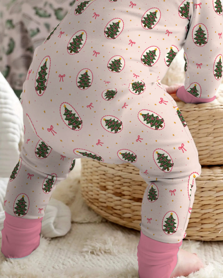 Pink Christmas Tree Cameo Bamboo Convertible Zippy