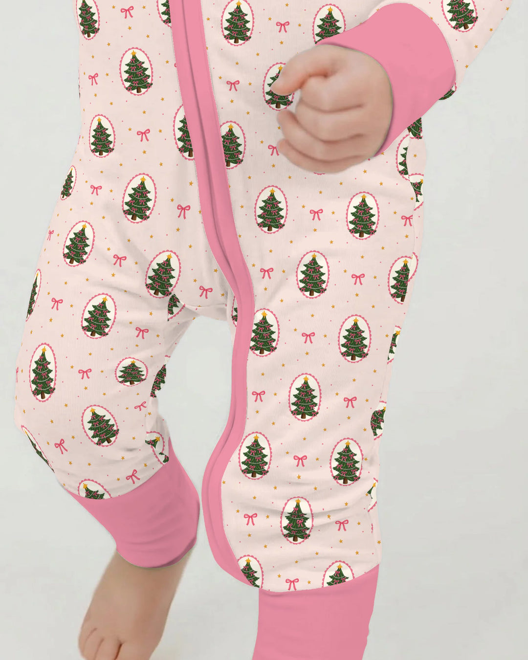 Pink Christmas Tree Cameo Bamboo Convertible Zippy