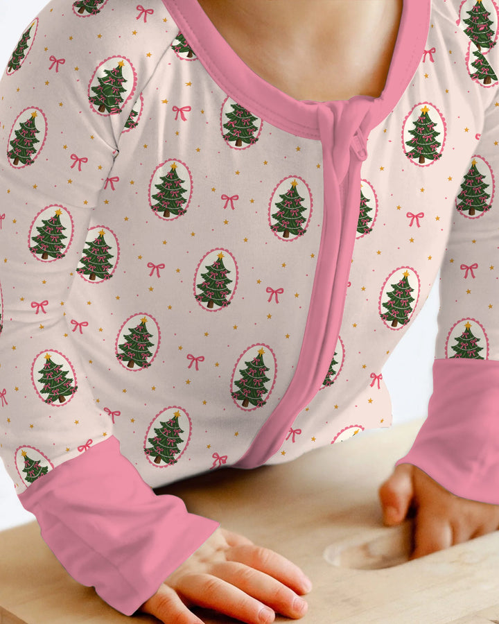 Pink Christmas Tree Cameo Bamboo Convertible Zippy