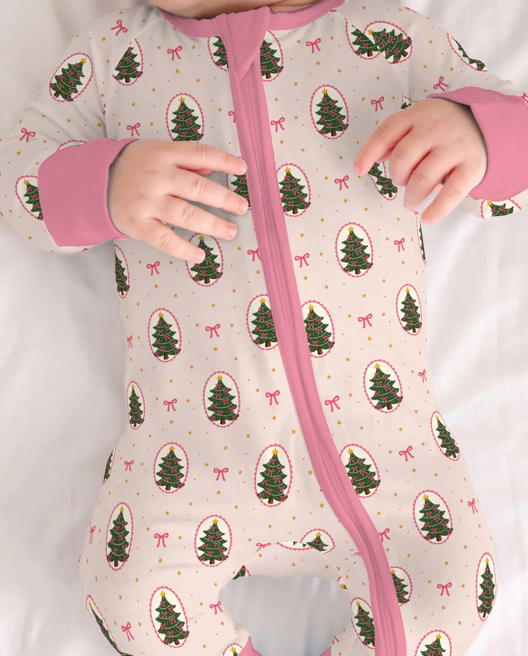 Pink Christmas Tree Cameo Bamboo Convertible Zippy