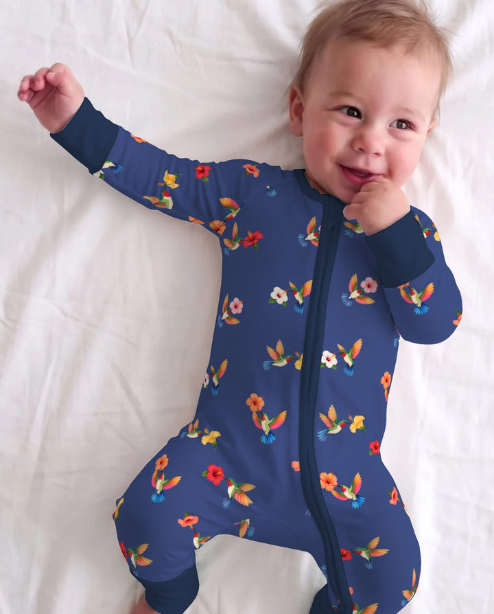 Tropical Hummingbird & Hibiscus Bamboo Convertible Zippy