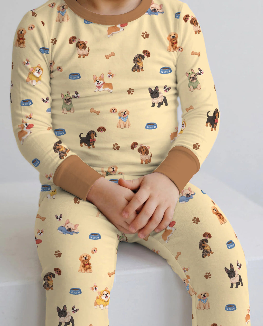 Cute Dog Lover Bamboo Two Piece Long Sleeve Pajama Set
