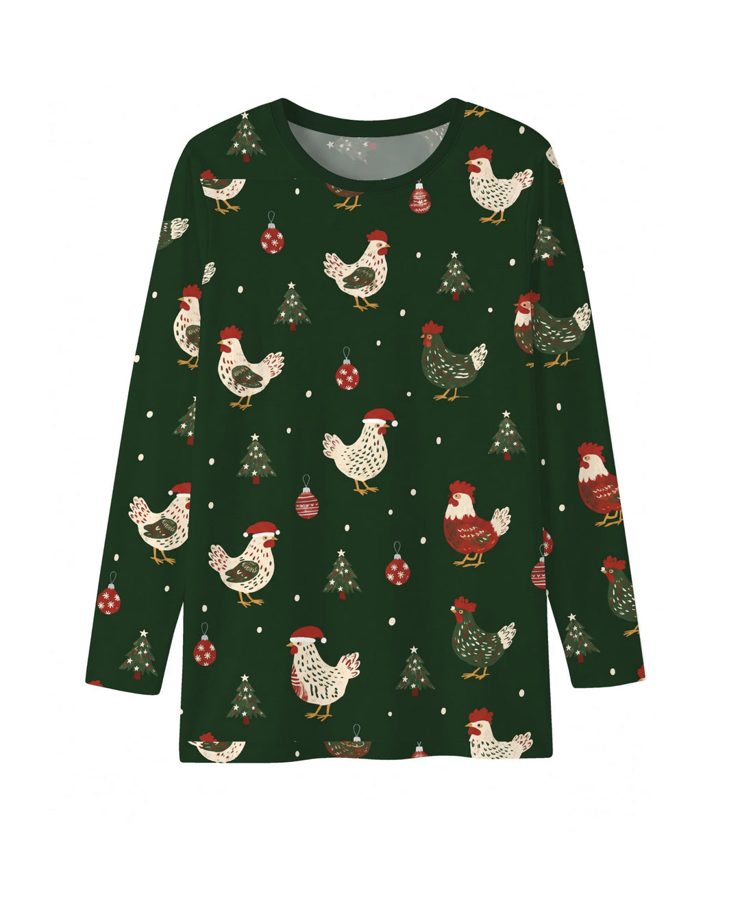 Festive Christmas Chickens Bamboo Men's Pajama Set