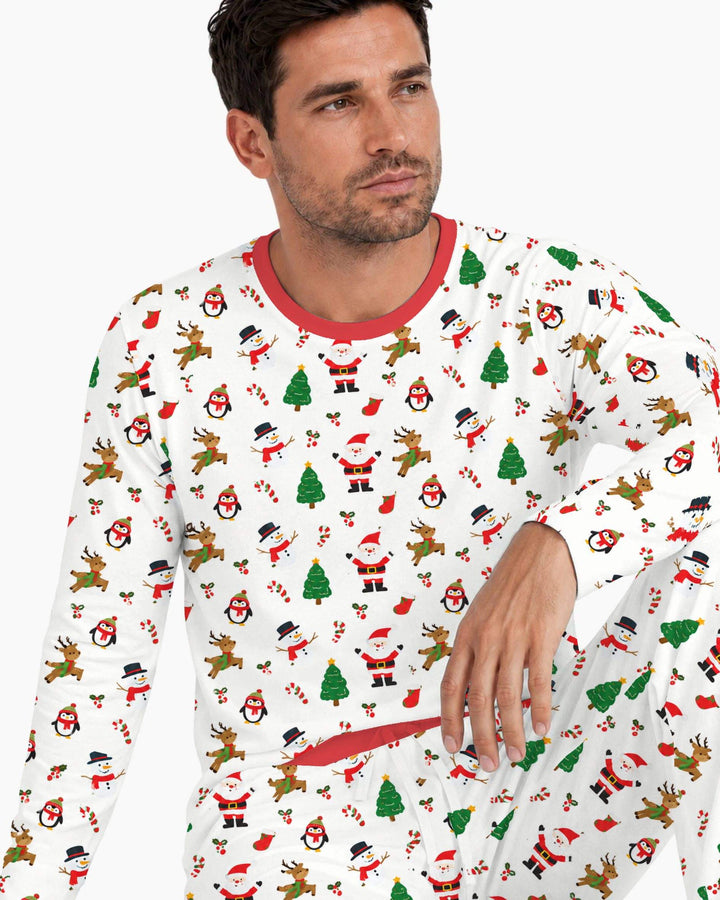 Classic Christmas Friends Bamboo Men's Pajama Set