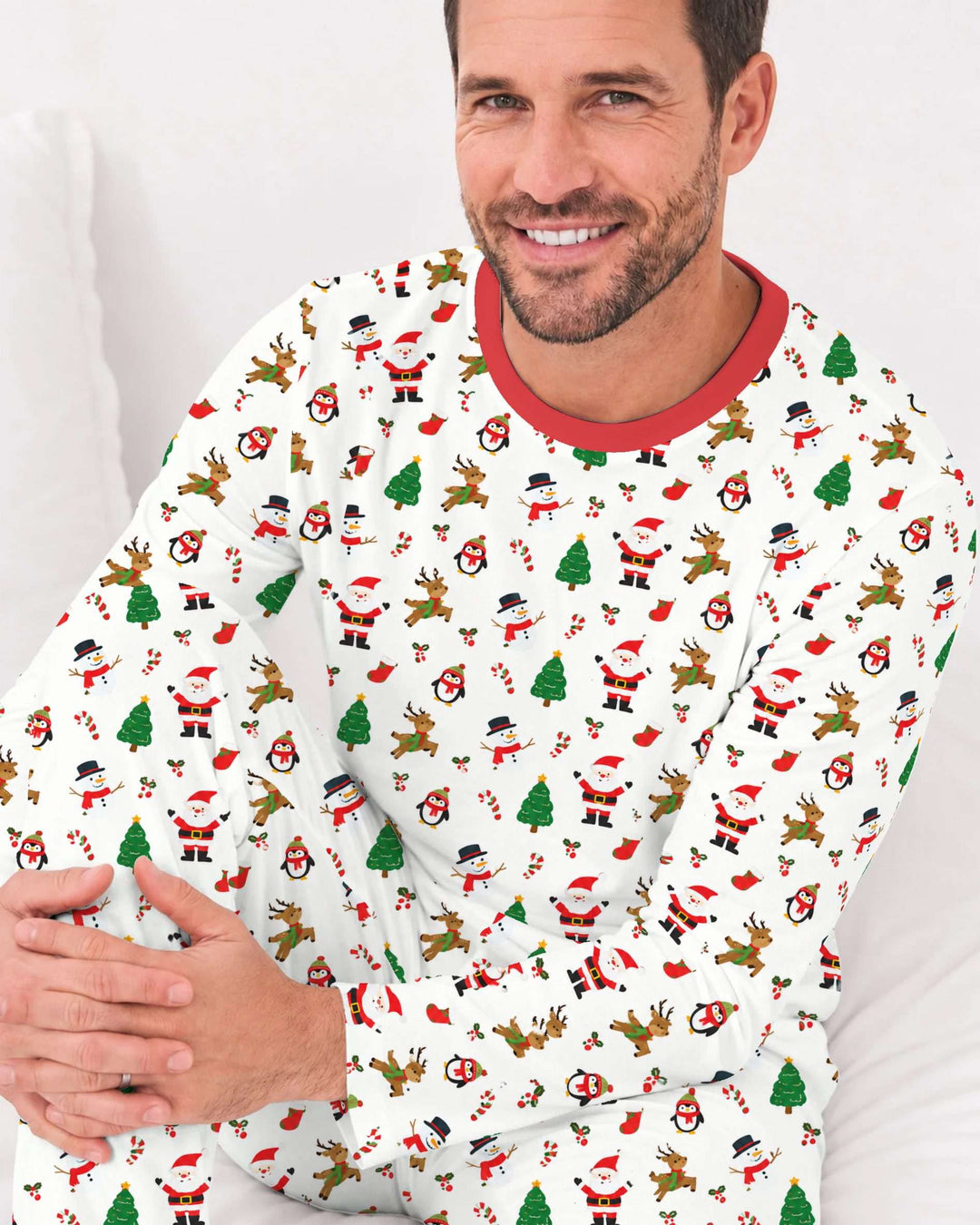 Classic Christmas Friends Bamboo Men's Pajama Set