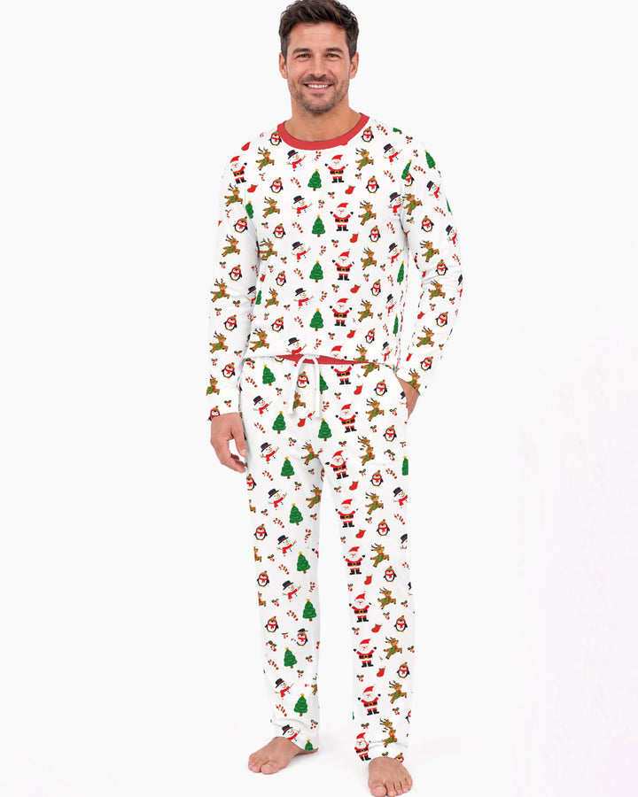 Classic Christmas Friends Bamboo Men's Pajama Set