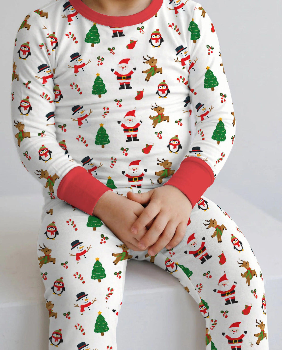 Classic Christmas Friends Bamboo Two Piece Long Sleeve Pajama Set