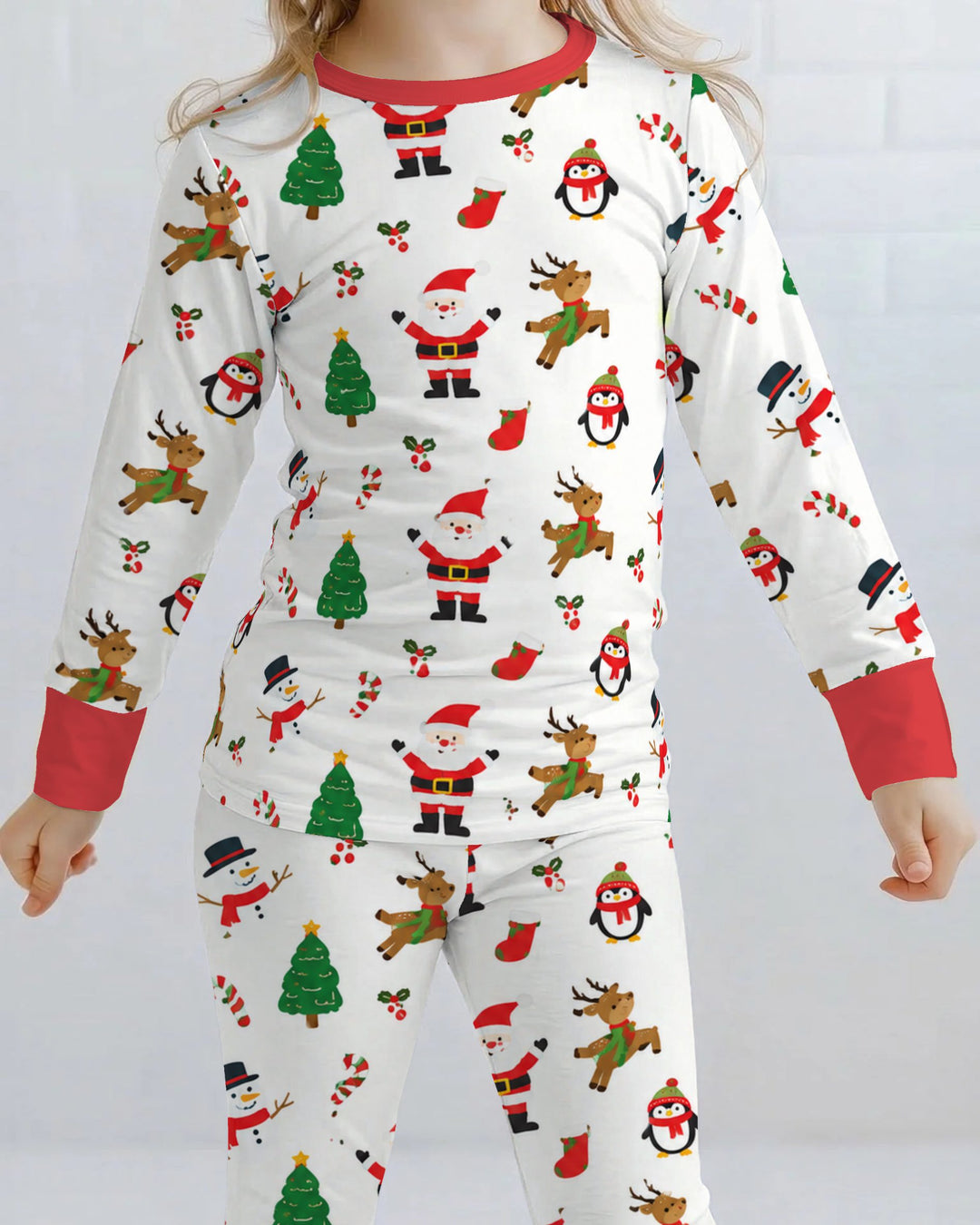 Classic Christmas Friends Bamboo Two Piece Long Sleeve Pajama Set
