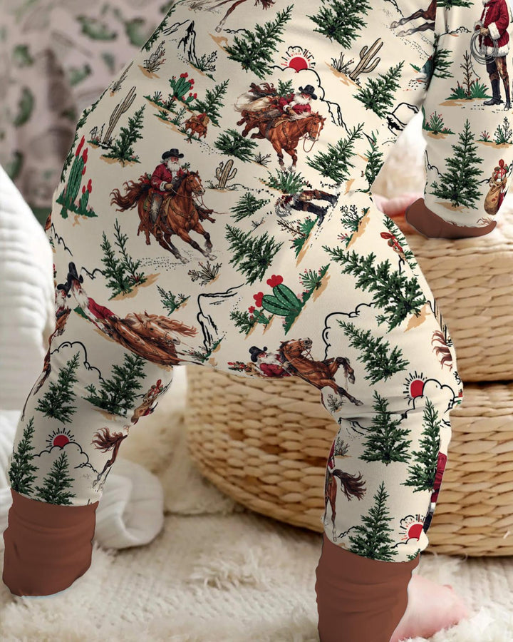 Western Cowboy Santa Christmas Bamboo Convertible Zippy