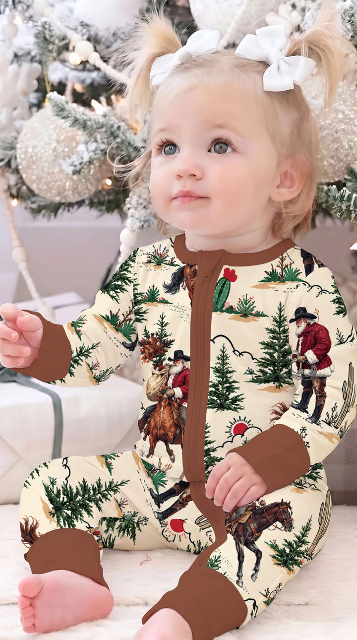 Western Cowboy Santa Christmas Bamboo Convertible Zippy