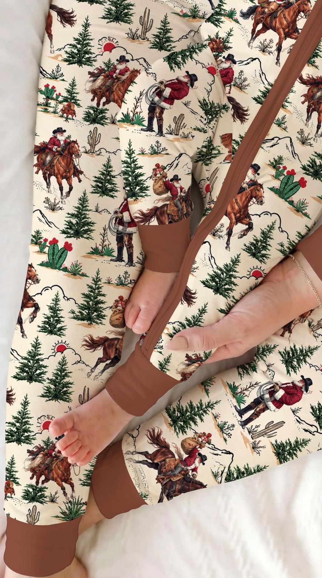 Western Cowboy Santa Christmas Bamboo Convertible Zippy
