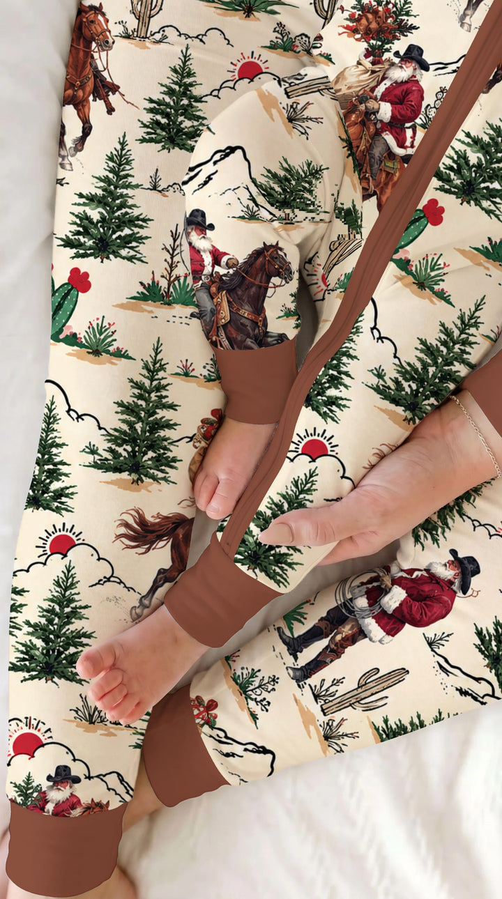Western Cowboy Santa Christmas Bamboo Convertible Zippy