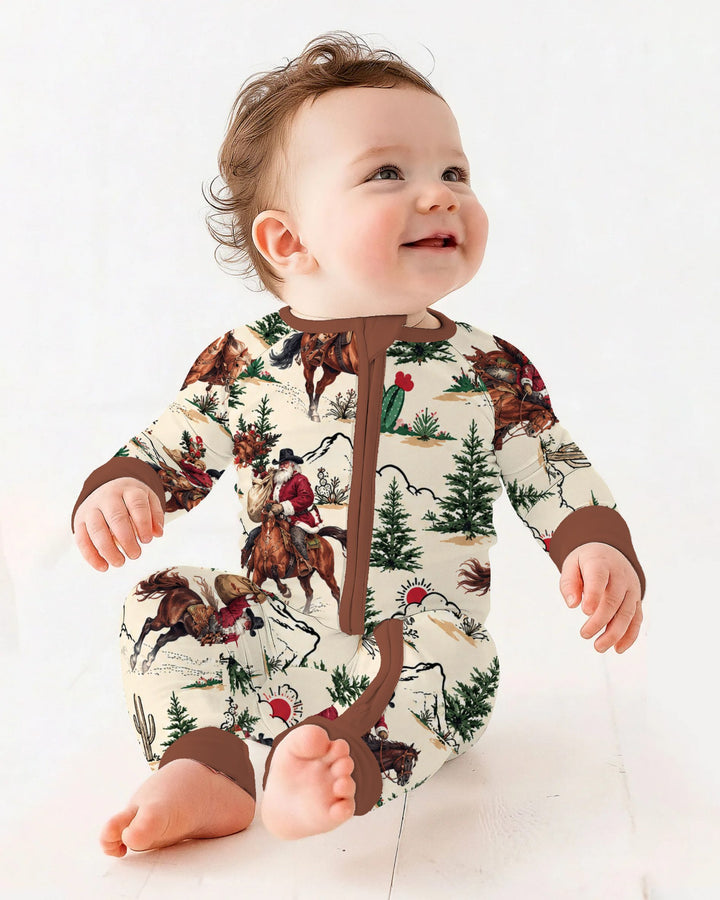 Western Cowboy Santa Christmas Bamboo Convertible Zippy