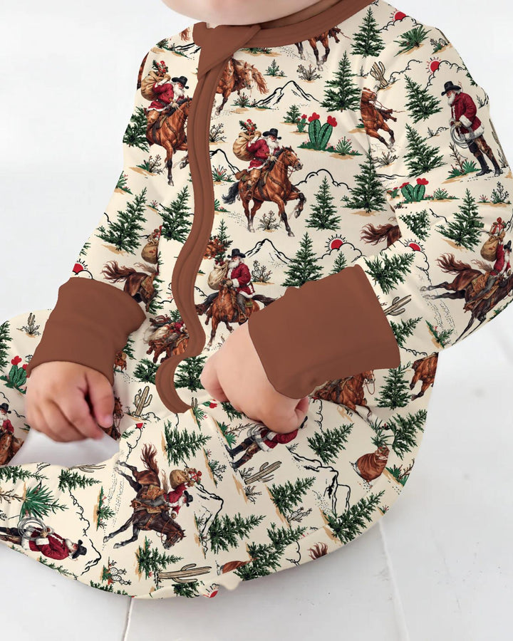 Western Cowboy Santa Christmas Bamboo Convertible Zippy