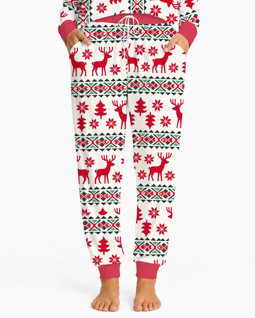Nordic Reindeer Christmas Bamboo Women Pajama Set
