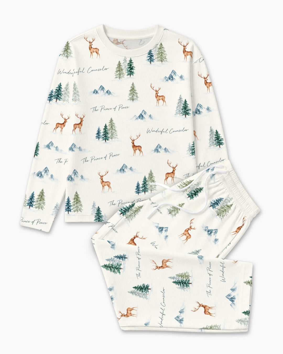 Prince of Peace Winter Woodland Bamboo Men's Pajama Set
