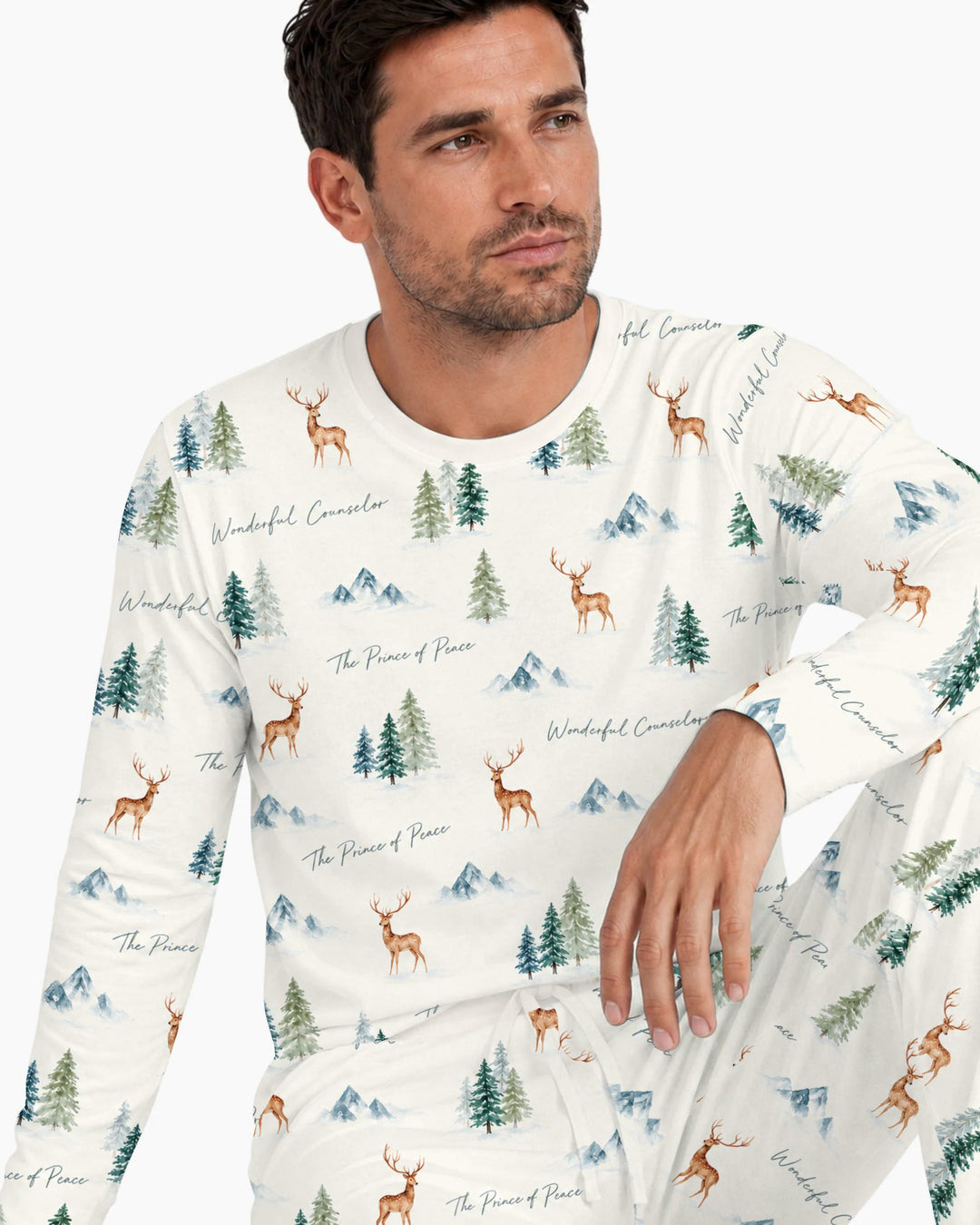 Prince of Peace Winter Woodland Bamboo Men's Pajama Set