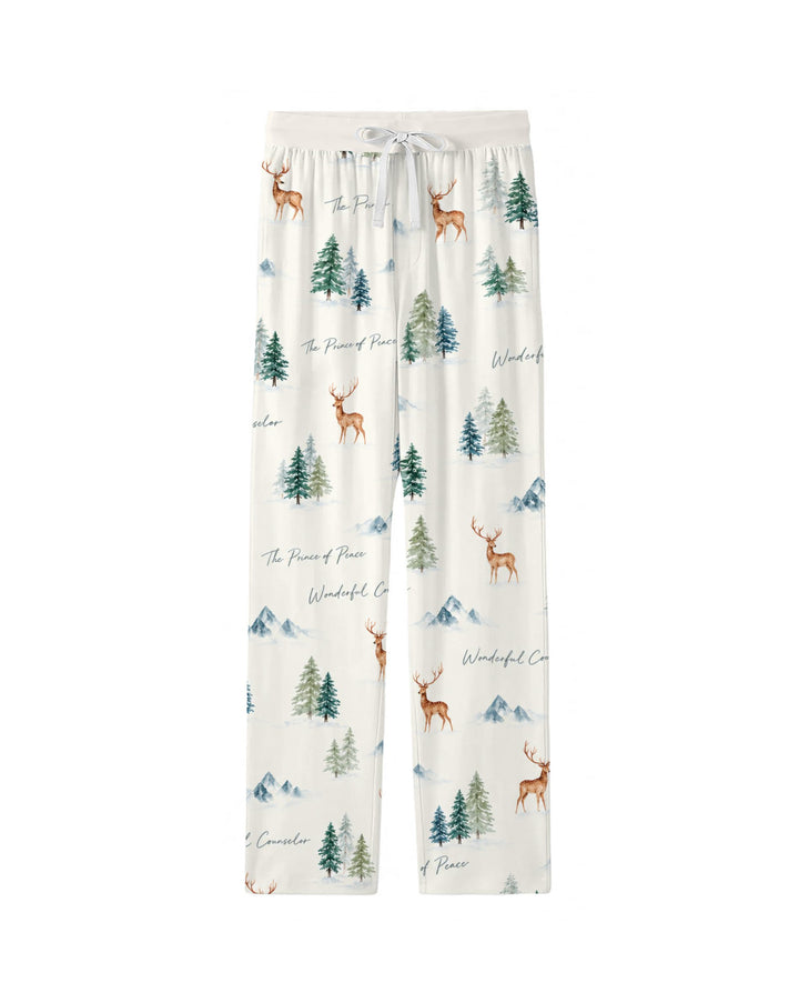 Prince of Peace Winter Woodland Bamboo Men's Pajama Set