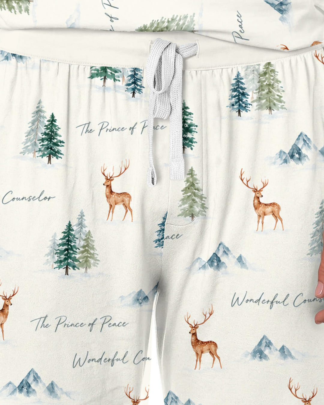 Prince of Peace Winter Woodland Bamboo Men's Pajama Set