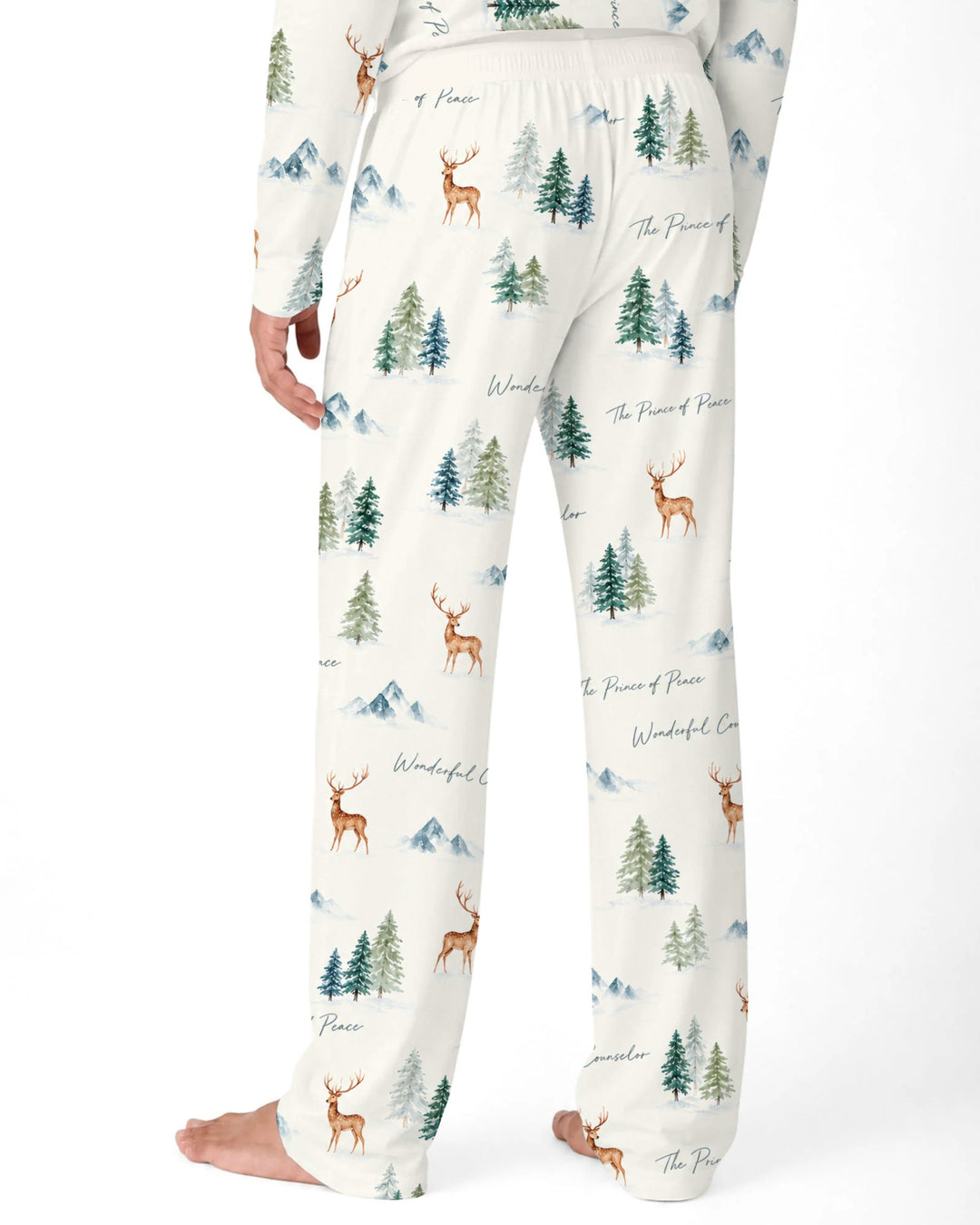 Prince of Peace Winter Woodland Bamboo Men's Pajama Set