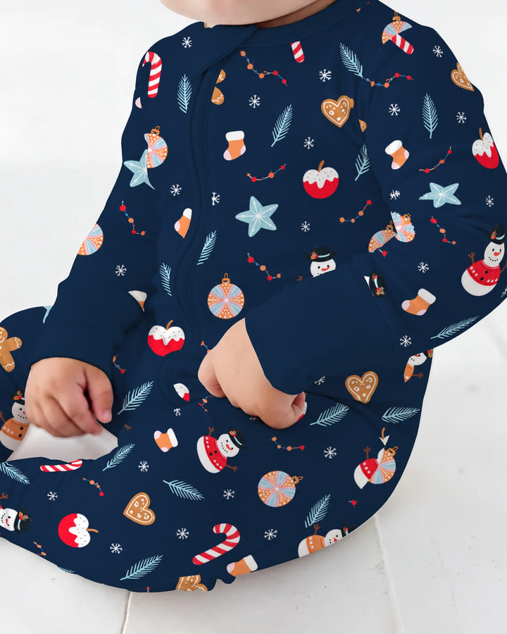 Midnight Snowman Christmas Treats Bamboo Convertible Zippy