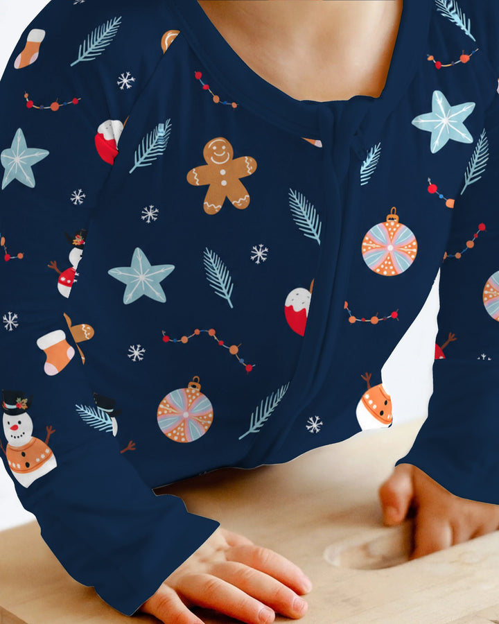 Midnight Snowman Christmas Treats Bamboo Convertible Zippy