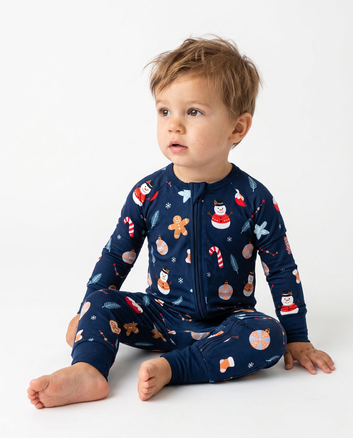 Midnight Snowman Christmas Treats Bamboo Convertible Zippy