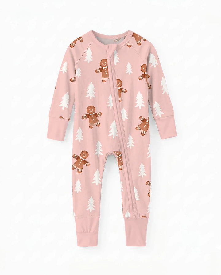 Pink Gingerbread Christmas Forest Bamboo Convertible Zippy
