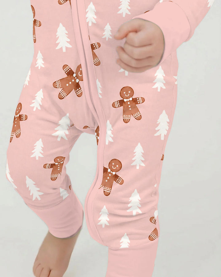 Pink Gingerbread Christmas Forest Bamboo Convertible Zippy