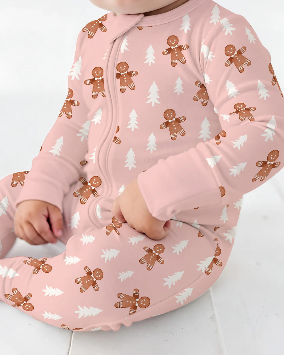 Pink Gingerbread Christmas Forest Bamboo Convertible Zippy