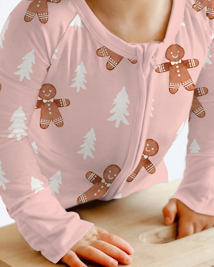 Pink Gingerbread Christmas Forest Bamboo Convertible Zippy