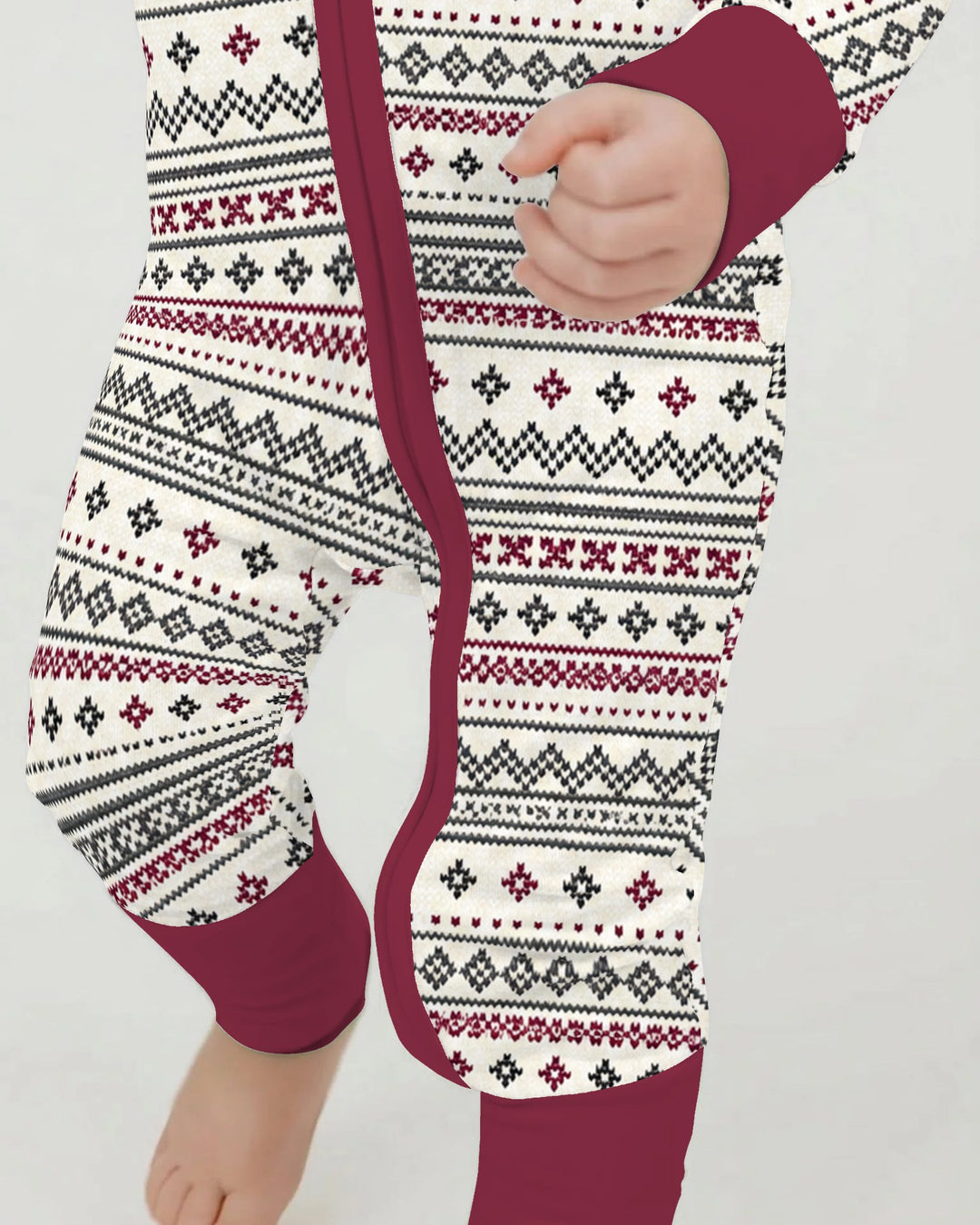 Nordic Fair Isle Holiday Knit Bamboo Convertible Zippy