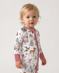 Christmas Winter Village Toile Bamboo Convertible Zippy