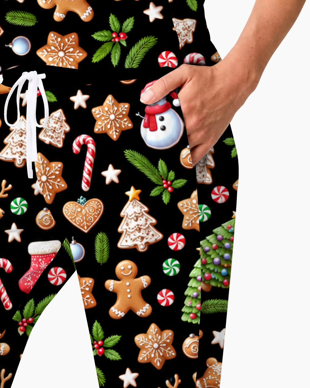 Gingerbread Christmas Cookie Wonderland Bamboo Women Pajama Set