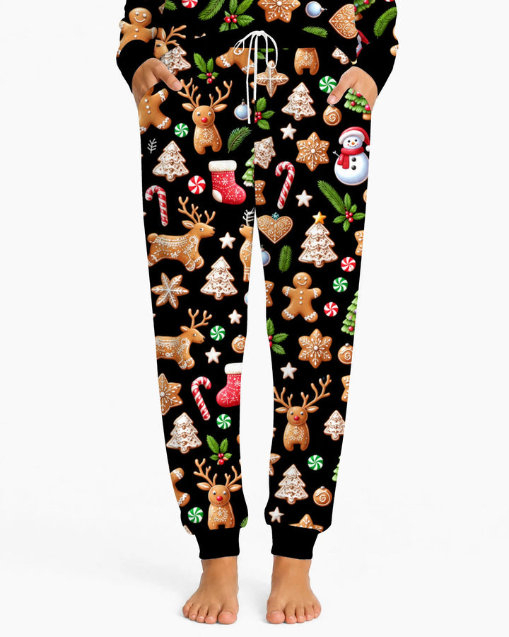 Gingerbread Christmas Cookie Wonderland Bamboo Women Pajama Set