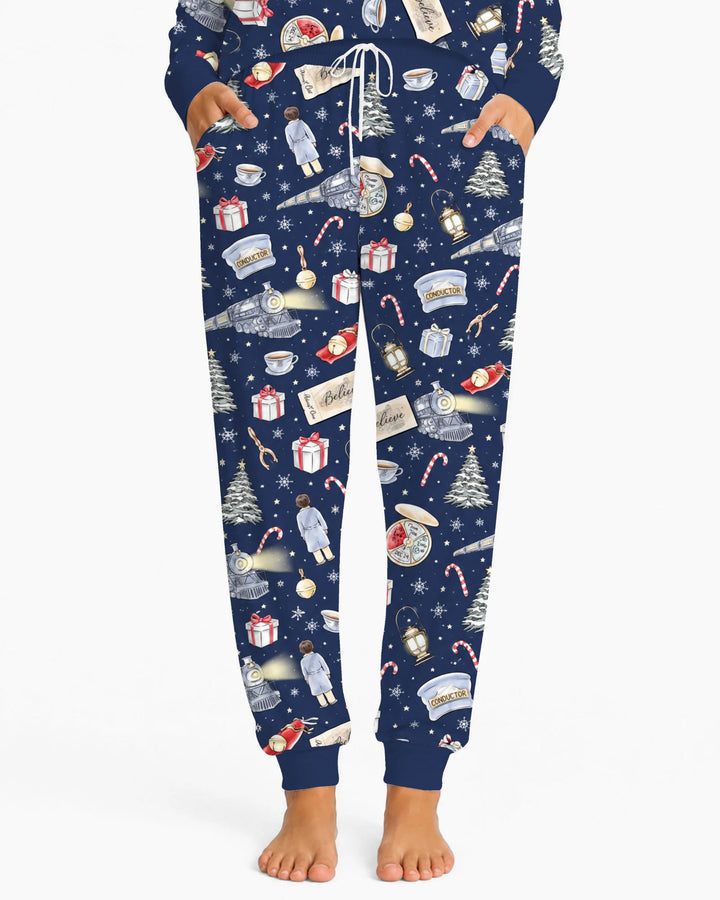Magical Christmas Train Night Bamboo Women Pajama Set