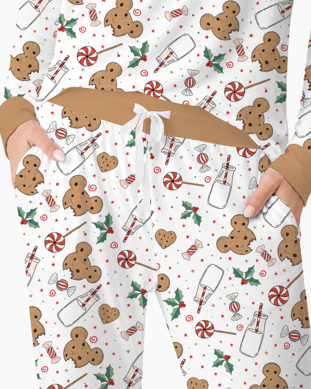 Mickey Gingerbread Christmas Treats Bamboo Women Pajama Set